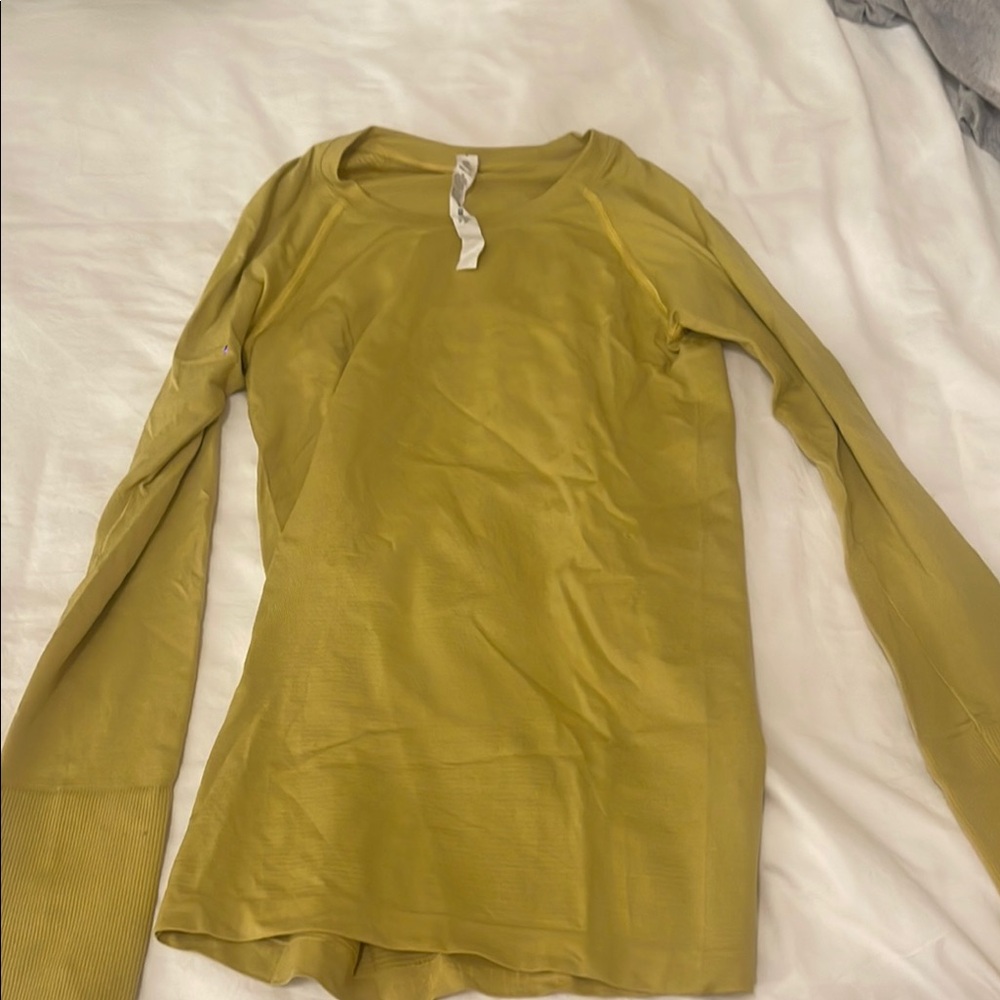 Women's Long Sleeve Top - Olive Green
